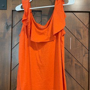 Loft Orange sleeve-less Blouse